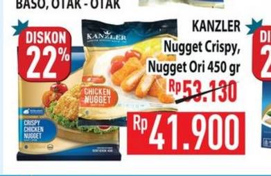 Promo Harga Kanzler Chicken Nugget Crispy, Original 450 gr - Hypermart
