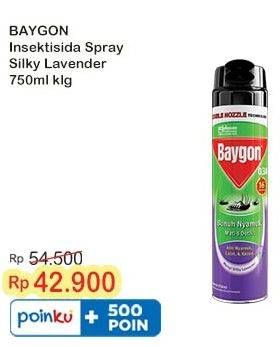 Promo Harga Baygon Insektisida Spray Silky Lavender 750 ml - Indomaret
