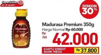 Promo Harga MADURASA Madu Asli Premium 350 gr - Carrefour