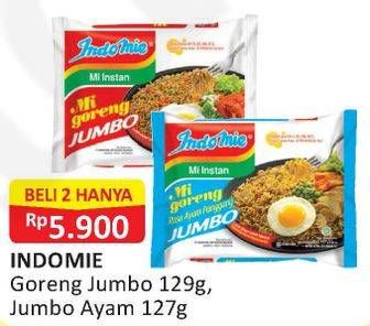 Promo Harga INDOMIE Mi Goreng Jumbo 129gr / Ayam 127gr  - Alfamart