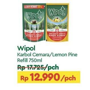 Promo Harga Wipol Karbol Wangi Cemara, Lemon 750 ml - TIP TOP