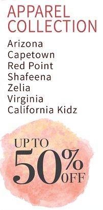 Promo Harga Arizona / Capetown / Red Point / Shafeena / Zelia / Virginia / California Kids Apparel Collection  - Carrefour
