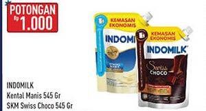 Promo Harga Indomilk Susu Kental Manis Cokelat, Plain 545 gr - Hypermart