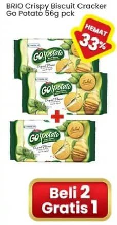 Promo Harga Siantar Top GO Potato Biskuit Kentang Original, Cheese 42 gr - Indomaret