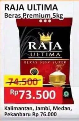 Promo Harga Raja Ultima Beras Slyp Super 5000 gr - Alfamart