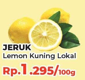 Promo Harga Lemon Lokal Kuning per 100 gr - Yogya