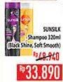 Promo Harga Sunsilk Shampoo Soft Smooth, Black Shine 340 ml - Hypermart