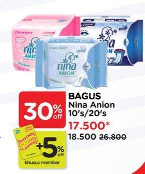 BAGUS Nina Anion 10s/ Pantyliner 20s