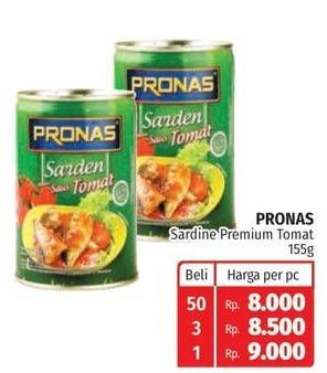 Promo Harga PRONAS Sarden Tomat 155 gr - Lotte Grosir