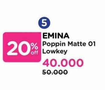 Promo Harga Emina Poppin Matte 4 gr - Watsons