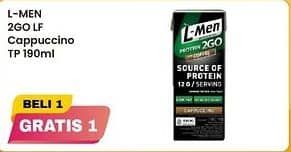 Promo Harga L-men Susu UHT Whey Protein 2 Go Cappuccino 190 ml - Alfamart