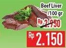 Promo Harga Beef Liver (Hati Sapi) per 100 gr - Hypermart