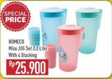 Promo Harga MIZU Drink Cup Set 2200 ml - Hypermart