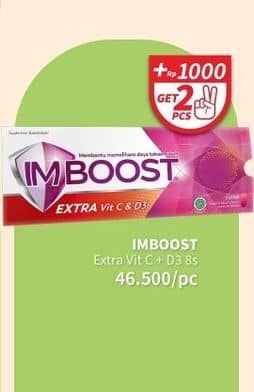 Promo Harga Imboost Multivitamin Tablet Extra Vit C D3 8 pcs - Guardian