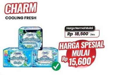 Promo Harga Charm Extra Comfort Cooling Fresh  - Carrefour