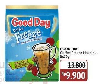Promo Harga Good Day Coffee Freeze Hazelnut Macchiato per 5 sachet 30 gr - Alfamidi