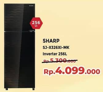 Promo Harga Sharp SJ-X326XI-MK Inverter 256 L  - Yogya