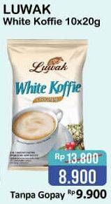 Promo Harga Luwak White Koffie per 10 sachet 20 gr - Alfamart