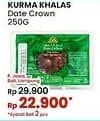 Promo Harga Date Crown Kurma Premium Khalas 250 gr - Indomaret