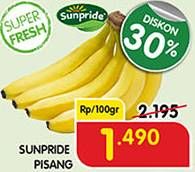 Promo Harga SUNPRIDE Pisang Cavendish per 100 gr - Superindo