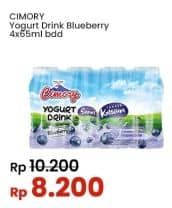 Promo Harga Cimory Yogurt Drink Blueberry per 4 botol 70 ml - Indomaret