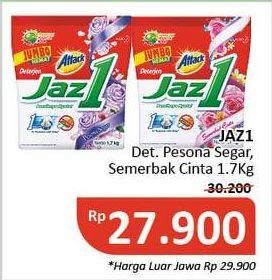 Promo Harga ATTACK Jaz1 Detergent Powder Pesona Segar, Semerbak Cinta 1700 gr - Alfamidi