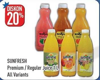 Promo Harga SUNFRESH Juice Premium, Reguler 1 ltr - Hypermart