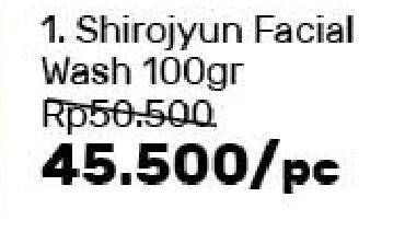 Promo Harga HADA LABO Shirojyun Facial Wash 100 gr - Guardian
