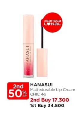 Promo Harga Hanasui Matte Lip Cream 04 Chic 4 gr - Watsons