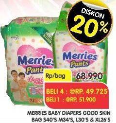 Promo Harga Merries Pants Good Skin S40, M34, L30, XL26  - Superindo