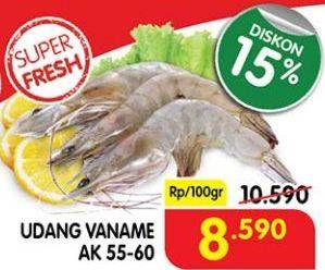 Promo Harga Udang Vanamae AK55-60 100 gr - Superindo