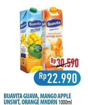 Promo Harga Buavita Fresh Juice Guava, Mango, Orange 1000 ml - Hypermart