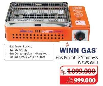 Promo Harga WINN GAS Portable Grill Gas Stove W2WS  - Lotte Grosir