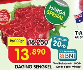 Promo Harga Daging Sengkel (Shankle) per 100 gr - Superindo