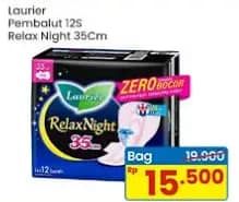 Promo Harga Laurier Relax Night 35cm 12 pcs - Indomaret