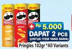 Promo Harga Pringles Potato Crisps All Variants 107 gr - Hypermart