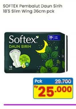 Promo Harga Softex Daun Sirih 36cm 18 pcs - Indomaret