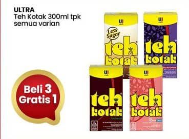 Promo Harga Ultra Teh Kotak All Variants 300 ml - Indomaret