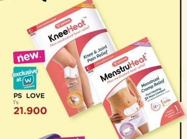 Promo Harga PS LOVE Non-medicated Heat Relief MenstruHeat, KneeHeat 1 pcs - Watsons