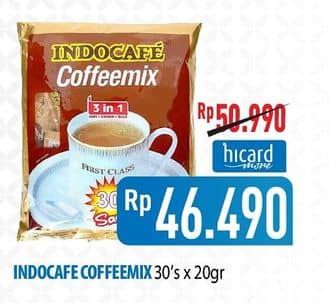 Promo Harga Indocafe Coffeemix 3in1 per 30 sachet 20 gr - Hypermart