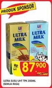 Promo Harga ULTRA MILK Susu UHT All Variants per 24 pcs 200 ml - Superindo