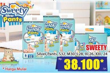 Promo Harga SWEETY Silver Pants S32, M30, L28, XL26, XXL24  - Hari Hari