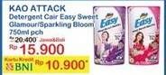 Promo Harga ATTACK Easy Detergent Liquid Sparkling Blooming, Sweet Glamour 750 ml - Indomaret