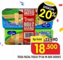 Promo Harga Tessa Facial Tissue 200 sheet - Superindo