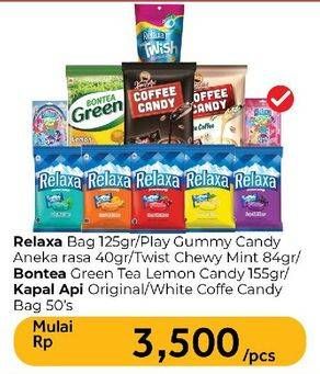 Promo Harga Relaxa Candy/Relaxa Twish Sensational/Relaxa Candy Play/Bontea Green Candy/Kapal Api Candy  - Carrefour