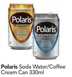 Promo Harga Polaris Soda Water/Coffe Cream Can  - Carrefour
