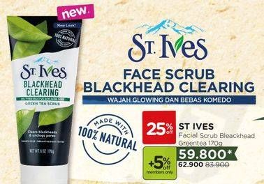 Promo Harga ST IVES Facial Scrub Blackhead Clearing 170 gr - Watsons