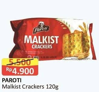 Promo Harga PAROTI Malkist Crackers 120 gr - Alfamart