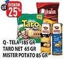 Promo Harga Qtela Keripik Singkong/Taro Net/Mister Potato Snack Crisps  - Hypermart