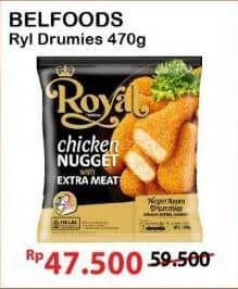 Promo Harga Belfoods Royal Nugget Chicken Nugget Drummies 500 gr - Alfamart
